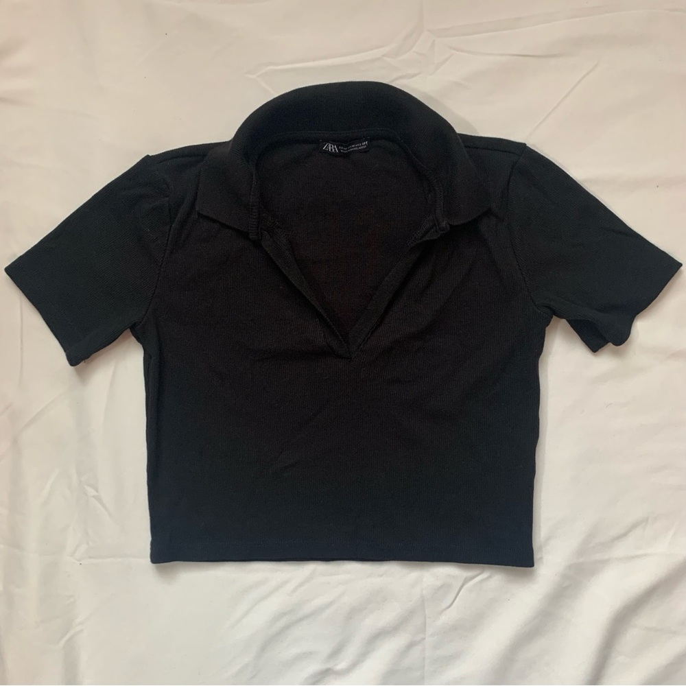 Zara Collared Crop Top